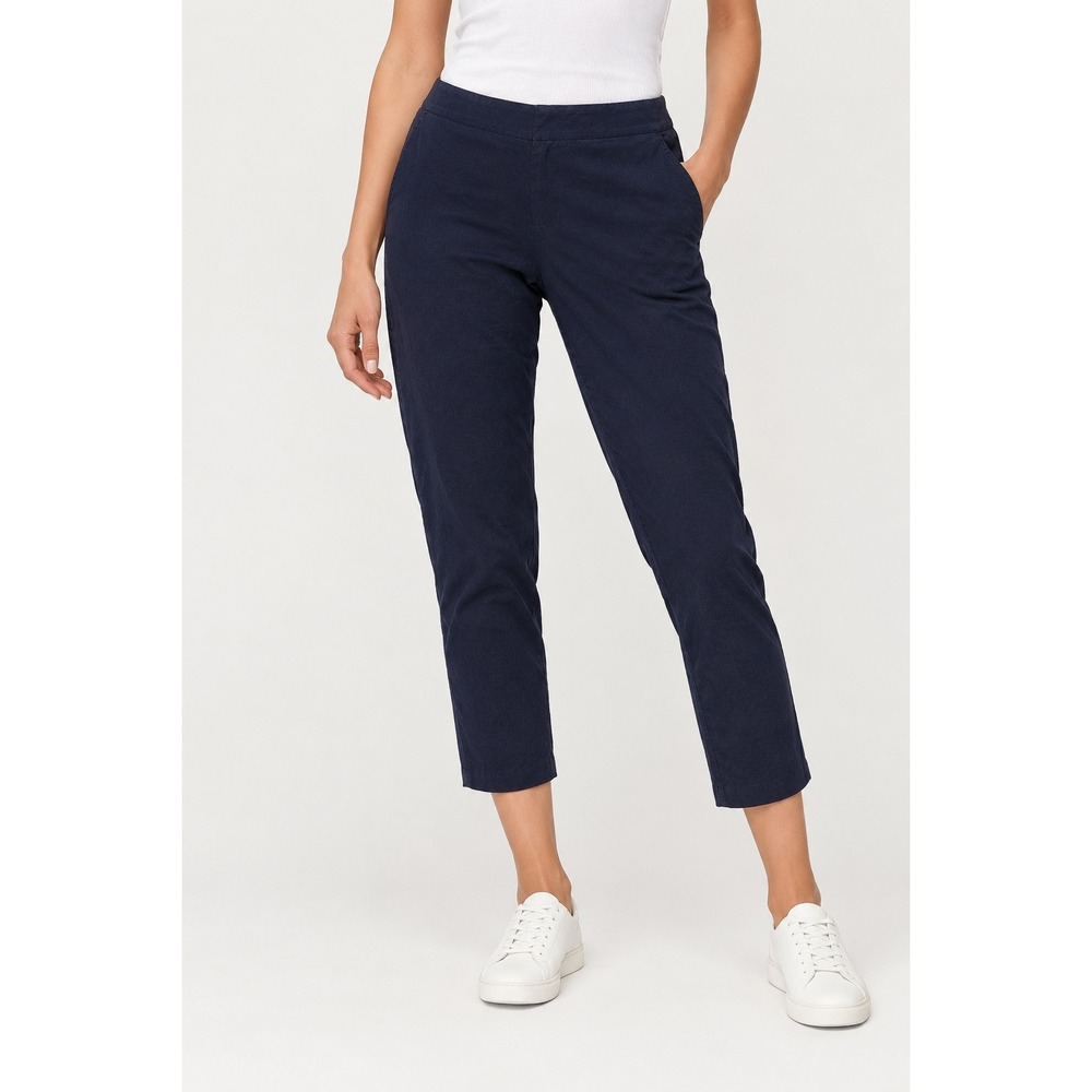 Theory Navy Blue Cropped Pants Size 8 Wool Blend Trousers Capris